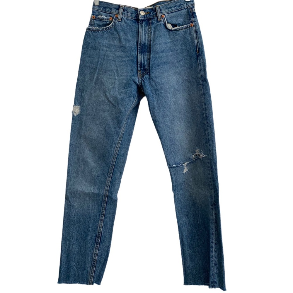 ZARA WOMAN 100% Cotton High Waisted Skinny Jeans